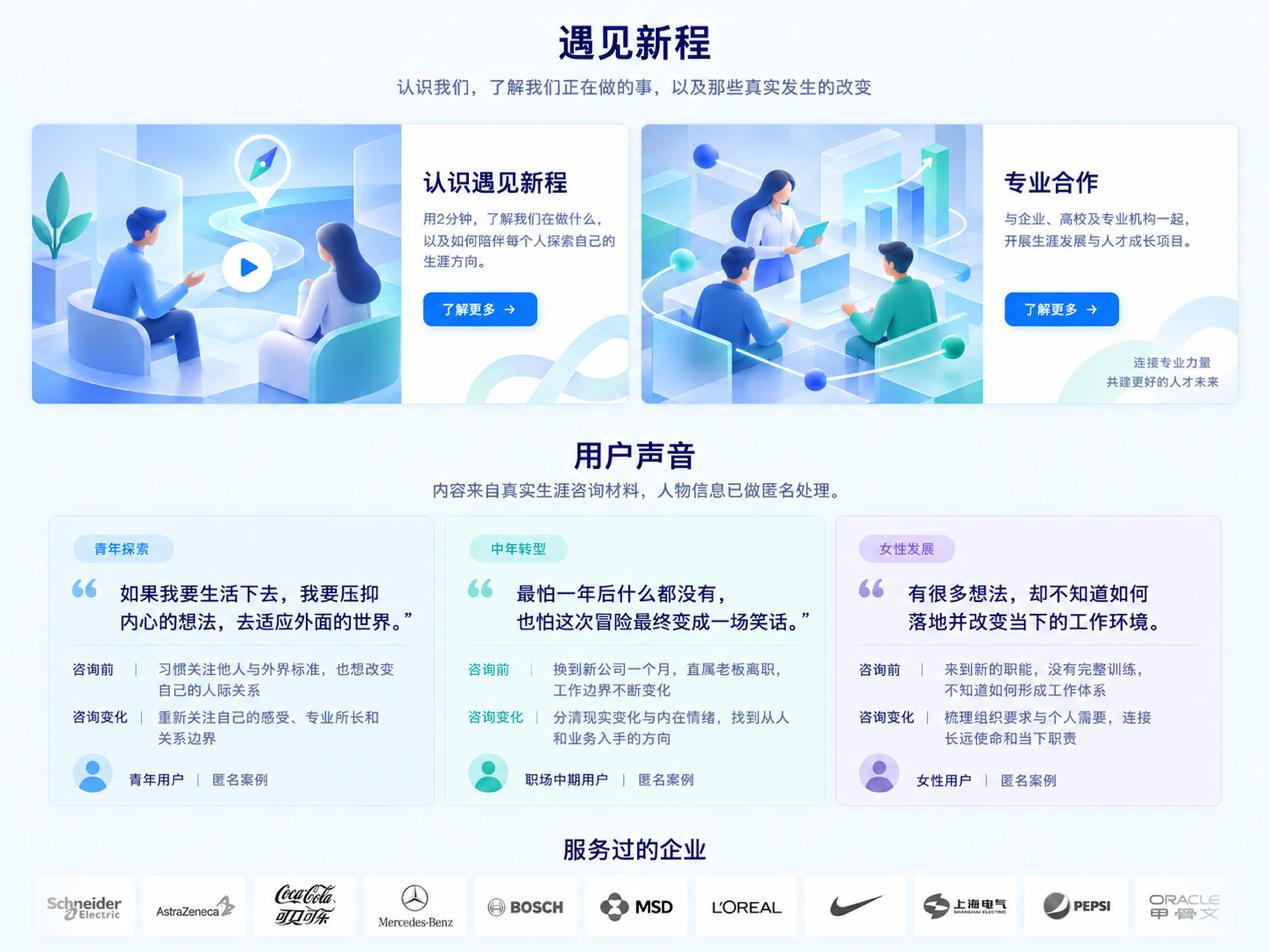咨询师陪伴来访者探索生涯方向